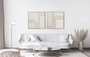 DKD Home Decor Set de 2 Cuadros Abstractos sobre Lienzo, 92x92 cm, Blanco y Beige