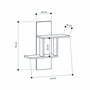 Hanah Home Estantería de Pared Escandinava Mill - White, Estante Minimalista Blanco, 64x70x20 cm
