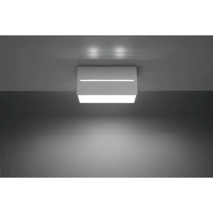 Spotlight Lámpara de Techo Lobo SOL-SL.0384, Diseño Moderno Rectangular en Aluminio para 2 Bombillas