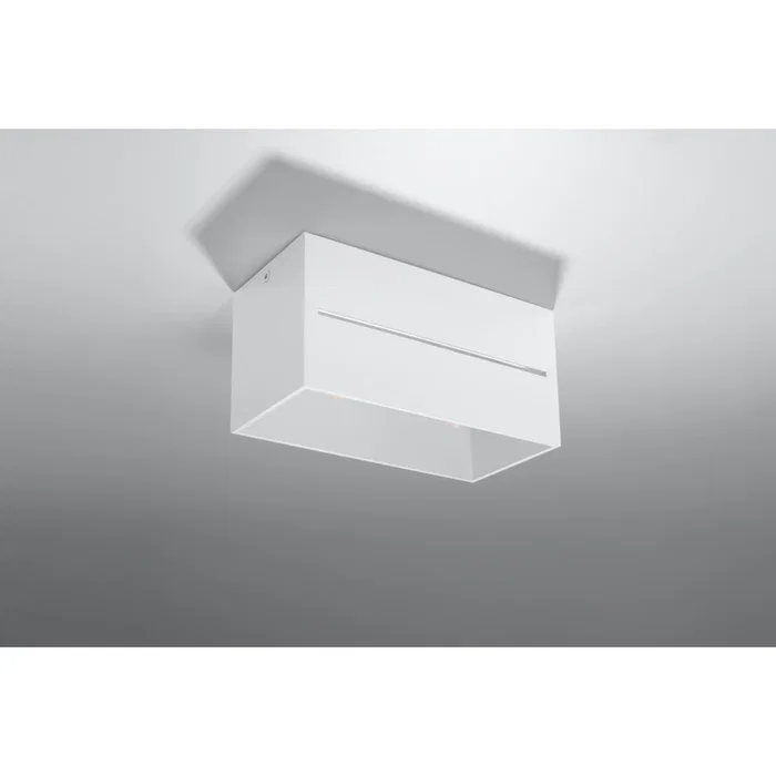 Spotlight Lámpara de Techo Lobo SOL-SL.0384, Diseño Moderno Rectangular en Aluminio para 2 Bombillas