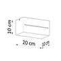 Spotlight Lámpara de Techo Lobo SOL-SL.0384, Diseño Moderno Rectangular en Aluminio para 2 Bombillas