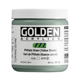 Golden Heavy Body Acrílico Thalo Verde (Amarillo) 237ml