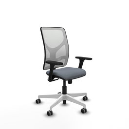 PIQUERAS Y CRESPO Silla de oficina Motilla con mecanismo Sincro, Gris y Blanco