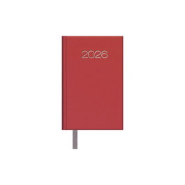 Dohe Lisboa Agenda Anual 2026 Cosida Tapa Polipiel Roja 85x130