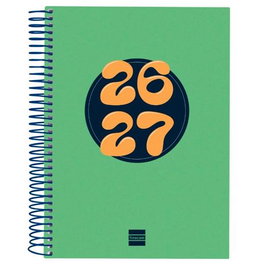 Finocam Agenda Cool para Estudiantes 4º Espiral 155x212 mm Verde Curso 2026-2027