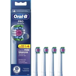 Oral-B Cabezales de recambio 3D White, Pack de 4 unidades