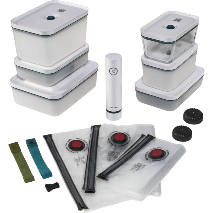 Zwilling Fresh&Save Family Set Envasadora al Vacío con 2 Recipientes de 2300 ml y 7 Bolsas Zwilling Fresh&Save Family Set Envasadora al Vacío con 2 Recipientes de 2300 ml y 7 Bolsas