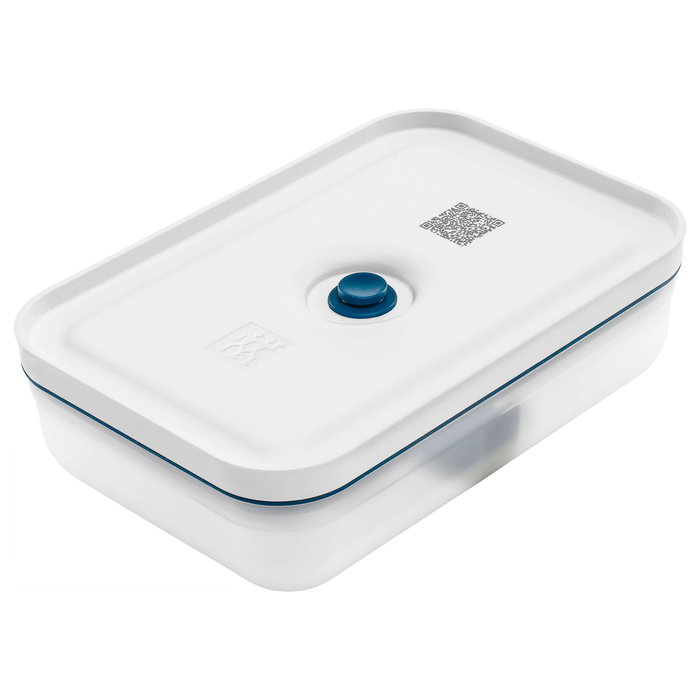 Zwilling 36815-015-0 Fresh&Save Family Set - Envasadora al Vacío con 2 Recipientes de 2300 ml Plástico y 7 Bolsas, Sellado al Vacío, Botones, Azul y Blanco