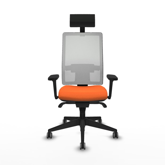 PIQUERAS Y CRESPO Silla de Oficina Horna con Mecanismo Sincro, Naranja y Blanco PIQUERAS Y CRESPO Silla de Oficina Horna con Mecanismo Sincro, Naranja y Blanco