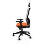 PIQUERAS Y CRESPO Silla de Oficina Horna con Mecanismo Sincro, Naranja y Blanco