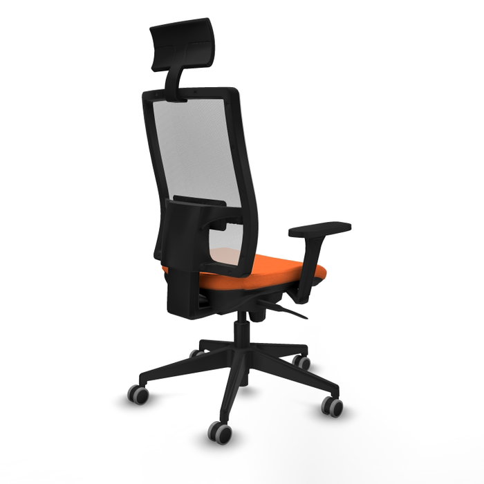PIQUERAS Y CRESPO Silla de Oficina Horna con Mecanismo Sincro, Naranja y Blanco PIQUERAS Y CRESPO Silla de Oficina Horna con Mecanismo Sincro, Naranja y Blanco