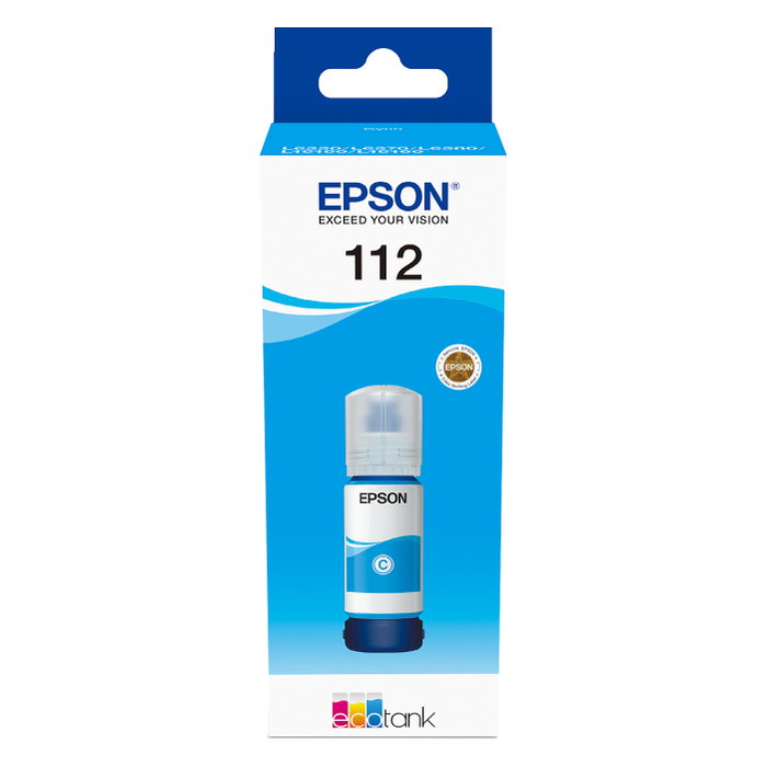 Epson EcoTank 112 Cartucho de Tinta Cian Original 70ml Epson EcoTank 112 Cartucho de Tinta Cian Original 70ml