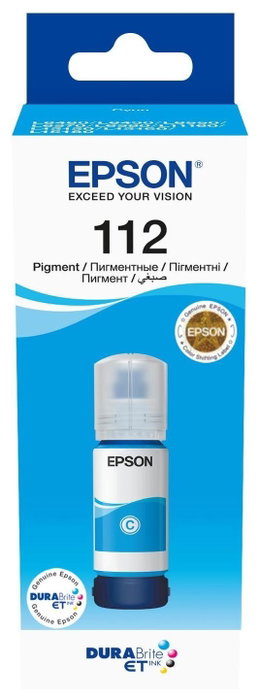 Epson EcoTank 112 Cartucho de Tinta Cian Original 70ml Epson EcoTank 112 Cartucho de Tinta Cian Original 70ml