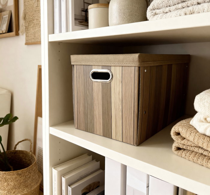 Inde Caja de Cartón Multiusos con Tapa 38 x 26 x 24.5 cm - Dimensiones Ancho 28.7 cm, Alto 4.2 cm, Largo 40.8 cm (12 Unidades)