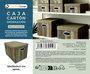 Inde Caja de Cartón Multiusos con Tapa 38 x 26 x 24.5 cm - Dimensiones Ancho 28.7 cm, Alto 4.2 cm, Largo 40.8 cm (12 Unidades)
