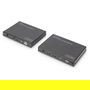 Digitus 4K HDMI KVM Extender Set, 70m Transmisor y Receptor para Cat6, Cat7, Cat8 Negro Aluminio