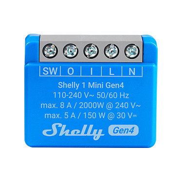 Shelly 1 Mini Gen4 WLAN BT max. 8A 1 Kanal WLAN Matter Zigbee Bluetooth Unterputz Shelly 1 Mini Gen4 WLAN BT max. 8A 1 Kanal WLAN Matter Zigbee Bluetooth Unterputz