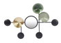 DKD Home Decor Decoración de Pared Nenufar Verde Menta y Dorado