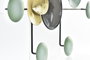 DKD Home Decor Decoración de Pared Nenufar Verde Menta y Dorado