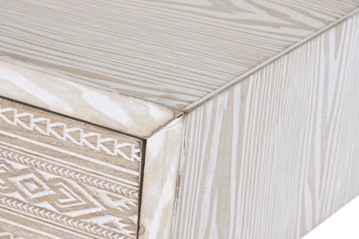 DKD Home Decor Consola Boho Blanco Natural 120 x 35 x 80 cm