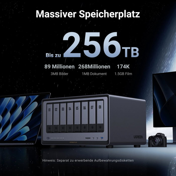 UGREEN NAS DXP8800 PLUS 8-Bay con Intel Core i5 y 8 GB DDR5 UGREEN NAS DXP8800 PLUS 8-Bay con Intel Core i5 y 8 GB DDR5
