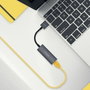 Aisens Conversor USB 3.0 a Ethernet Gigabit 10/100/1000 Mbps, Gris, 15cm