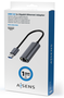 Aisens Conversor USB 3.0 a Ethernet Gigabit 10/100/1000 Mbps, Gris, 15cm