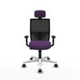 PIQUERAS Y CRESPO Silla de oficina Yunquera con mecanismo Sincro/Traslack Morado y Negro