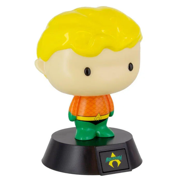 Paladone Lámpara con Luz Aquaman DC Comics Icon de Resina, 10 cm, con Caja - Alimentación por 2 Pilas AAA (no incluidas)