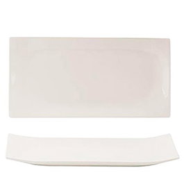 SUMMA Fuente rectangular de porcelana, marfil, 35x17.5 cm (Set de 4)