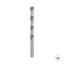 Workpro Set de 2 Brocas para Metal HSS4341 de 3,00 x 61,00 mm, Rectificadas