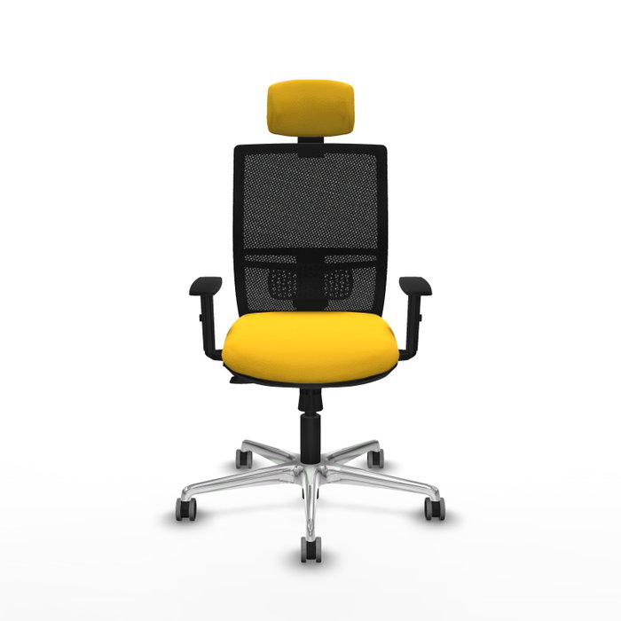 PIQUERAS Y CRESPO Silla de oficina Yunquera con mecanismo Sincro/Traslack, Amarillo y Negro PIQUERAS Y CRESPO Silla de oficina Yunquera con mecanismo Sincro/Traslack, Amarillo y Negro