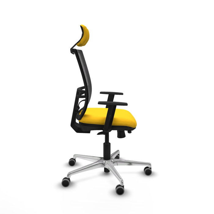 PIQUERAS Y CRESPO Silla de oficina Yunquera con mecanismo Sincro/Traslack, Amarillo y Negro PIQUERAS Y CRESPO Silla de oficina Yunquera con mecanismo Sincro/Traslack, Amarillo y Negro