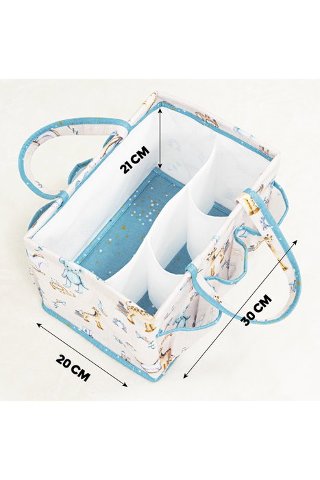 Aberto Design ALS-04348 Cesta de Fieltro Azul 30x21x20 cm Polipropileno