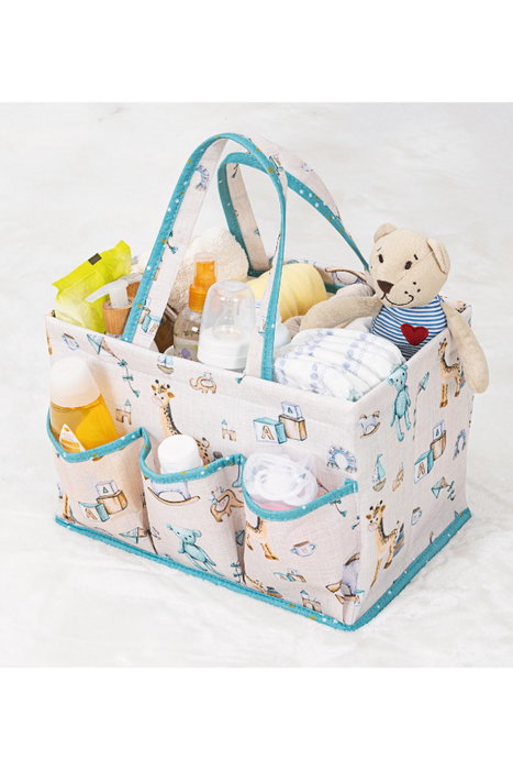 Aberto Design ALS-04348 Cesta de Fieltro Azul 30x21x20 cm Polipropileno