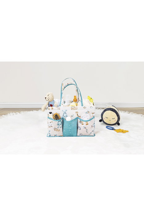 Aberto Design ALS-04348 Cesta de Fieltro Azul 30x21x20 cm Polipropileno