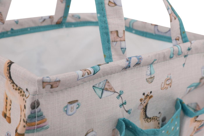 Aberto Design ALS-04348 Cesta de Fieltro Azul 30x21x20 cm Polipropileno