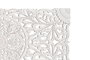 GINER Y COLOMER Cabecero o Panel Decorativo Entallado a Mano 166 cm Ancho, Blanco Envejecido, MDF, para Pared