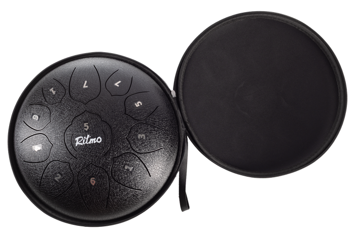 Tongue Drum de 10” Negro 11 Notas