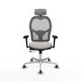 PIQUERAS Y CRESPO Silla de oficina Jorquera con mecanismo Sincro/Traslack Blanco y Gris
