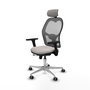 PIQUERAS Y CRESPO Silla de oficina Jorquera con mecanismo Sincro/Traslack Blanco y Gris