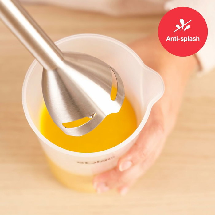 Solac Batidora de Mano Pro Chef S91606400, 1500W, 20 Velocidades, Picahielos, Capacidad 0.7L, Color Negro/Acero Inoxidable