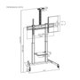 AISENS Soporte de Suelo FT100TE-403 para TV 60-100 Pulgadas con Ruedas y Manivela