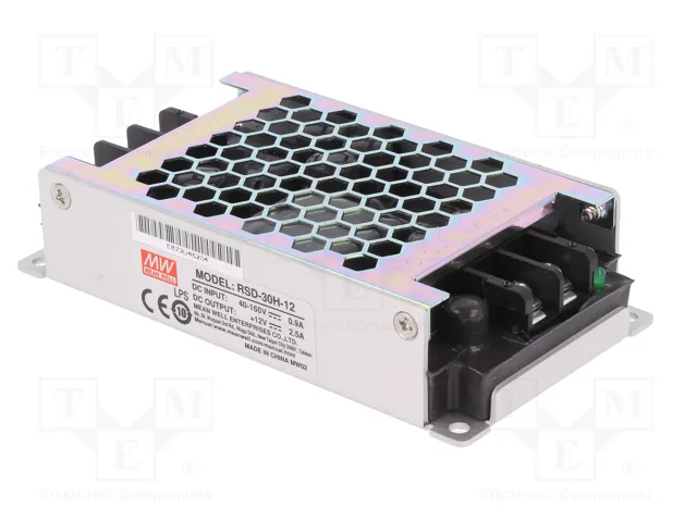 MEAN WELL RSD-30H-12 Convertidor DC/DC de 30W (40-160VDC a 12VDC, 2,5A) MEAN WELL RSD-30H-12 Convertidor DC/DC de 30W (40-160VDC a 12VDC, 2,5A)