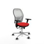 PIQUERAS Y CRESPO Silla de oficina Jorquera Sincro/Traslack Rojo y Blanco