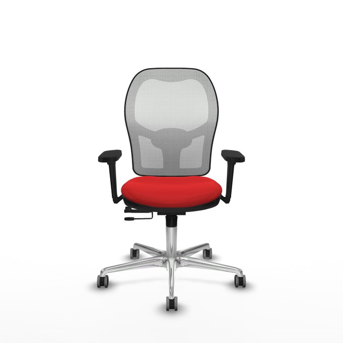 PIQUERAS Y CRESPO Silla de oficina Jorquera Sincro/Traslack Rojo y Blanco