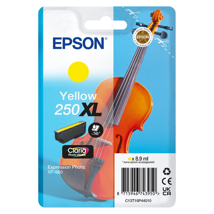 Epson 250XL Cartucho de Tinta Amarillo Epson 250XL Cartucho de Tinta Amarillo