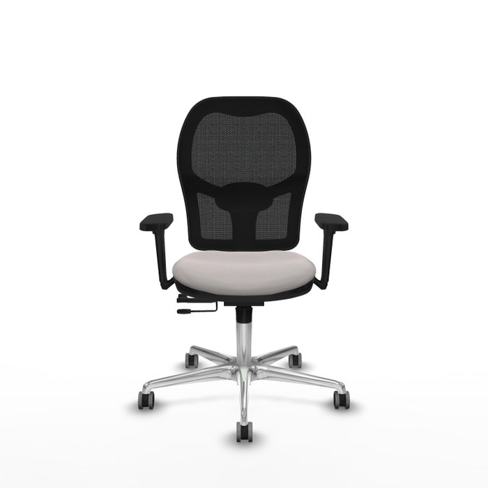 PIQUERAS Y CRESPO Silla de oficina Jorquera Blanco/Negro con Mecanismo Sincro/Traslack