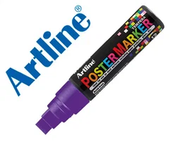Artline Rotulador EPP-12 Punta Rectangular 12 mm Violeta para Cartelería y Superficies Varias