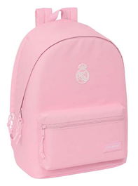 Safta Mochila Doble para Portátil 15,6" + USB Real Madrid Chica Rosa 31x44x18 cm